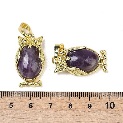 Natural Amethyst Pendant KK-F887-02G-03-1