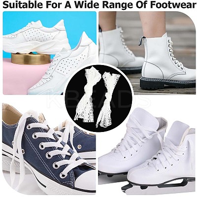 4 Pairs 2 Style Nylon Lace Shoe Laces FIND-GF0004-82A-1