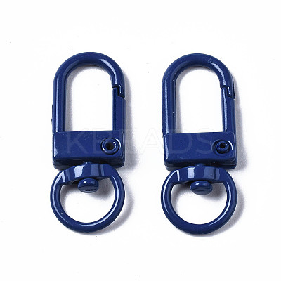 Spray Painted Eco-Friendly Alloy Swivel Snap Hooks Clasps PALLOY-T080-02B-NR-1