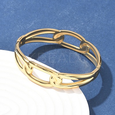 304 Stainless Steel Bangles AJEW-P127-05G-1
