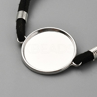 Black Faux Suede Cord Bracelet Making BJEW-WH0816-017P-1