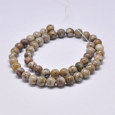 Natural Maifanite/Maifan Stone Beads Strands G-F353-6mm-1