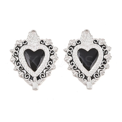 304 Stainless Steel Enamel Pendants STAS-K293-21P-1