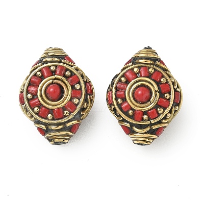 Handmade Tibetan Style Beads KK-Z157-01AG-01-1