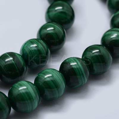 Natural Malachite Beads Strands G-F571-27A1-10mm-1