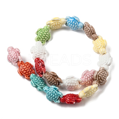 Handmade Porcelain Beads Strands X-PORC-R140-02-1