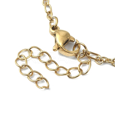 Ion Plating(IP) 316 Surgical Stainless Steel Figaro Chain Bracelets for Women BJEW-D023-03G-1