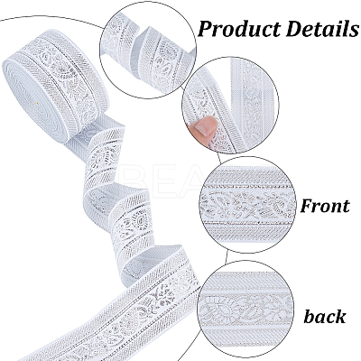 7M Flat Ethnic Style Polyester Ribbons OCOR-WH0003-010B-1