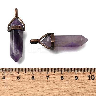 Natural Banded Amethyst Pendants G-H360-01R-14-1