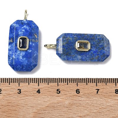 Natural Lapis Lazuli Faceted Pendants G-F819-02G-06-1