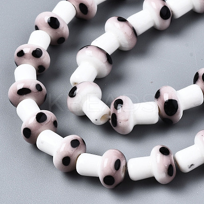 Handmade Porcelain Ceramic Beads Strands PORC-T006-05J-1