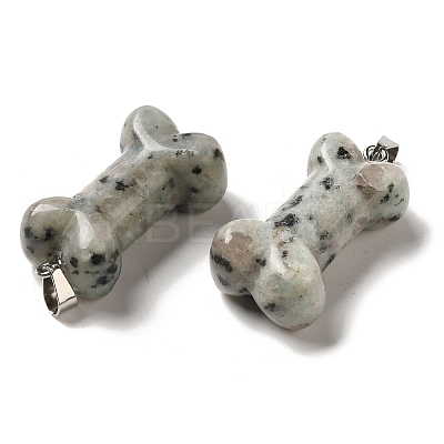 Natural Sesame Jasper Pendants G-K353-02P-01-1