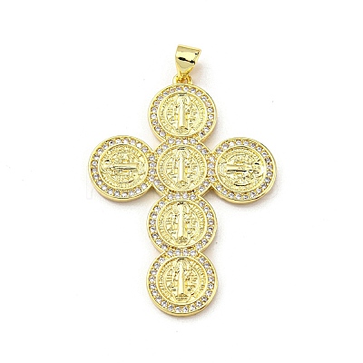 Brass with Cubic Zirconia Pendants FIND-Z023-08F-1