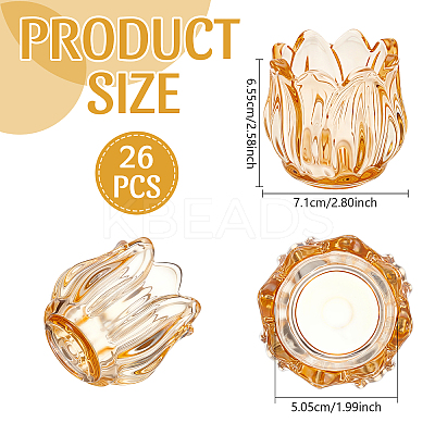 26Pcs Glass Candle Cups AJEW-WA0004-69A-1
