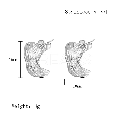 304 Stainless Steel Stud Earrings MX8360-2-1