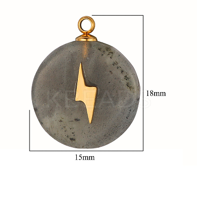 Natural Labradorite Pendants FIND-PW0015-02B-02-1