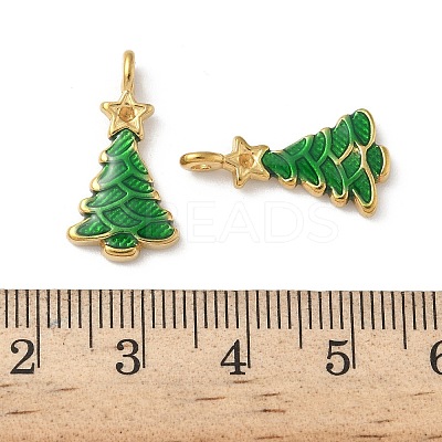 304 Stainless Steel Enamel Pendants STAS-L300-012G-37-1