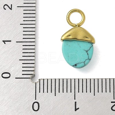 Synthetic Turquoise Pendants STAS-L277-07G-04-1