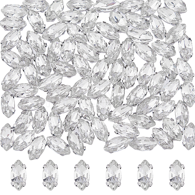 200Pcs Horse Eye Sew on Rhinestone RGLA-DC0001-07A-1