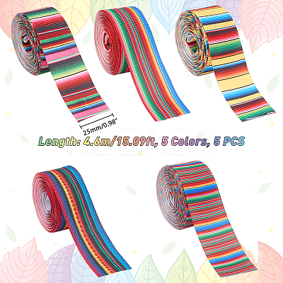 5 Rolls 5 Styles Glitter Vinyl Heat Transfer Film OCOR-GA0001-08-1