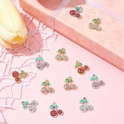 12Pcs 6 Colors Rack Plating Alloy Pendants FIND-FS0003-11-1