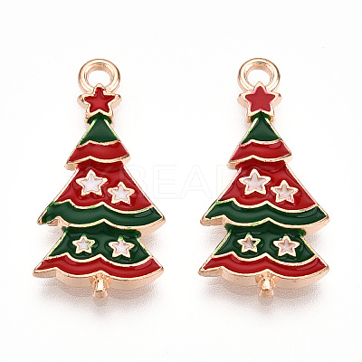 Christmas Theme Alloy Enamel Pendants ENAM-N056-403B-1
