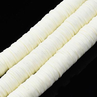 Flat Round Handmade Polymer Clay Beads CLAY-R067-12mm-21-1
