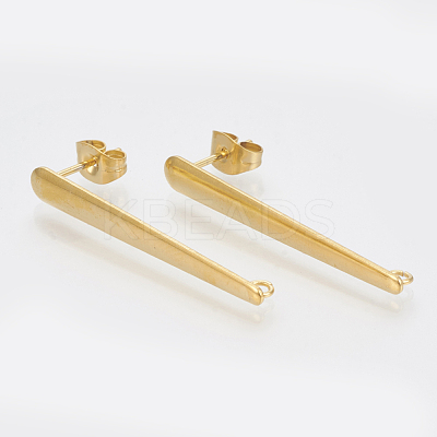 201 Stainless Steel Stud Earring Findings STAS-S079-45A-1