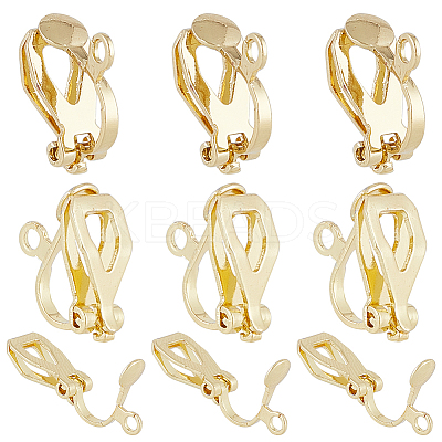 40Pcs 304 Stainless Steel Clip-on Earring Findings STAS-SC0005-84G-1
