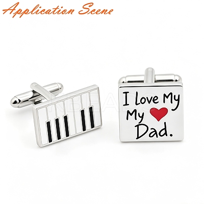 Oval 201 Stainless Steel Swank Cuff Links SA-CBAE2BD-01P-C-1
