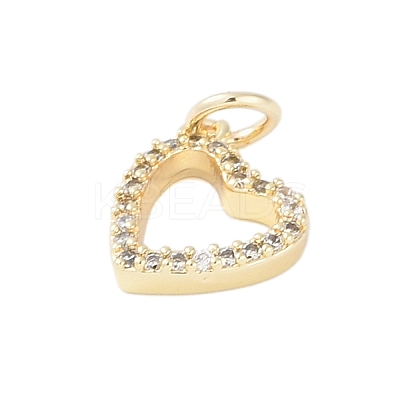 Rack Plating Brass Clear Cubic Zirconia Pendants KK-Z060-02G-01-1