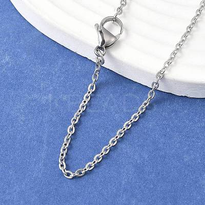 Tarnish Resistant 304 Stainless Steel Cable Chain Necklaces NJEW-P147-07P-1