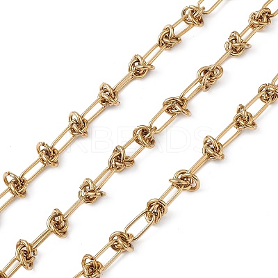 Ion Plating(IP) 304 Stainless Steel Knot Link Chains CHS-C007-01G-1