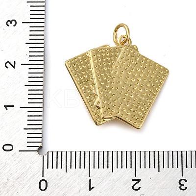 Brass Micro Pave Cubic Zirconia Pendants X-KK-P308-80G-1