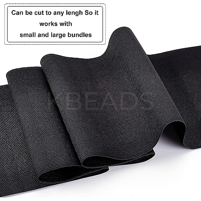 4m 4 Style Black & White Flat Elastic Rubber Band OCOR-BC0001-63-1