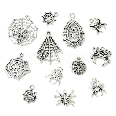 12Pcs 12 Styles Tibetan Style Alloy Pendants FIND-FS0004-67-1