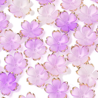 50Pcs Acrylic Bead Caps OACR-YW0002-67E-1