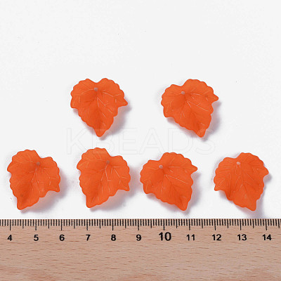 Autumn Theme Transparent Frosted Acrylic Pendants PAF002Y-19-1