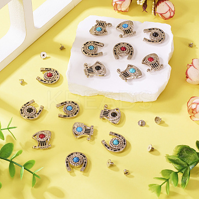 8 Styles Alloy Decorative Rivets BUTT-TA0001-19-1
