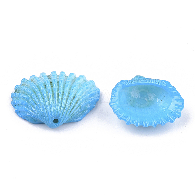 Spray Painted Sea Shell Pendants SSHEL-T007-01-1
