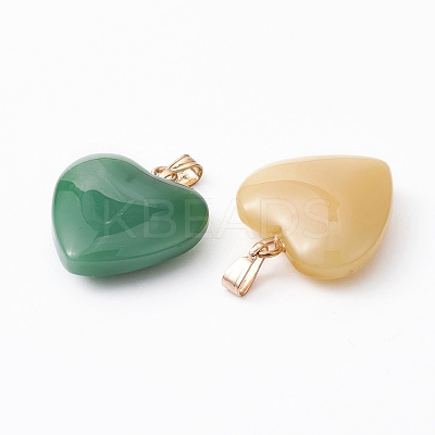 10Pcs 5 Style Spray Painted Glass Pendants GLAA-YW0003-16-1