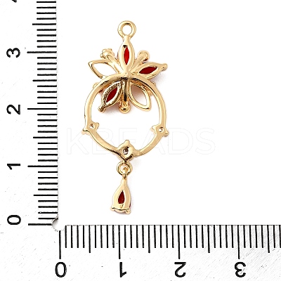 Brass Micro Pave Cubic Zirconia Pendants KK-F916-37G-1