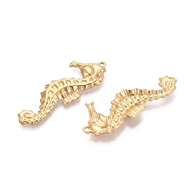 304 Stainless Steel Sea Horse Pendants STAS-T069-18G-1