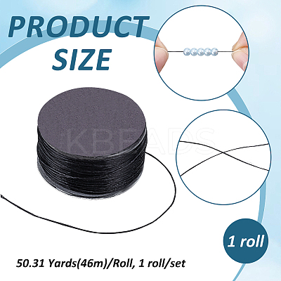 1 Roll 46M Nylon Beading Threads NWIR-PH0002-45C-1
