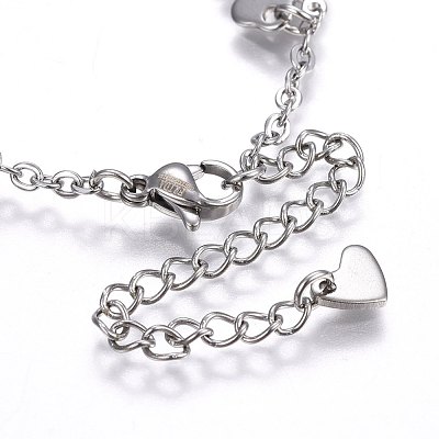 304 Stainless Steel Charm Bracelets STAS-O099-10P-1