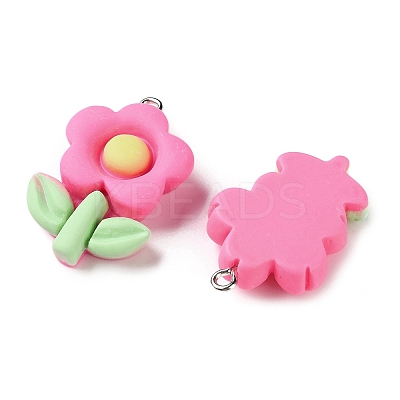 Opaque Resin Pendants RESI-C066-02-1