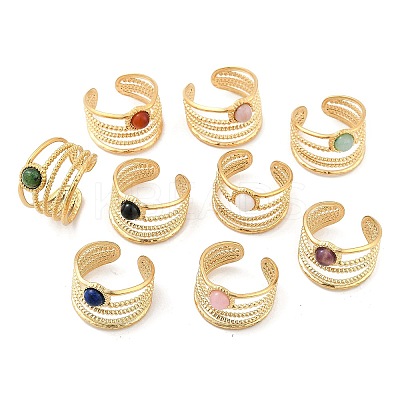 304 Stainless Steel Multi-layer Open Cuff Rings RJEW-Z078-02G-1