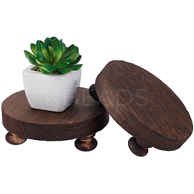 2Pcs Wooden Display Pedestals WOOD-WH20001-18-1