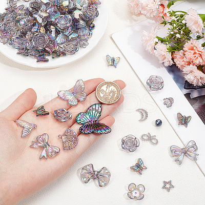 100G Resin Charms and Beads DIY Jewelry Making Findings Kit OHAR-SC0003-01A-1