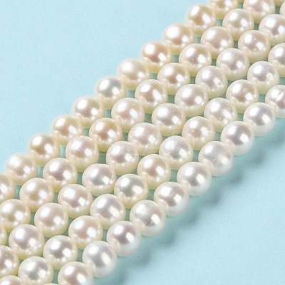 Natural Cultured Freshwater Pearl Beads Strands PEAR-E018-65-1
